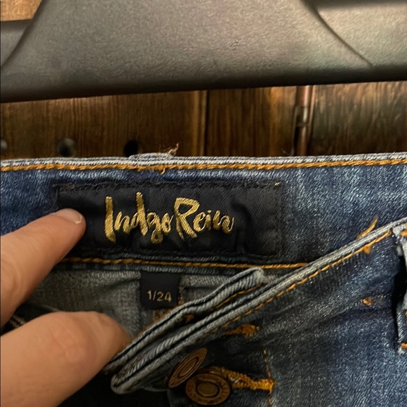 Indigo reign size 1 24” denim skirt button‎ front - Picture 3 of 5